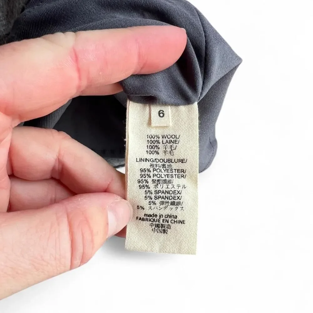 L' agence Grey Wool Skirt